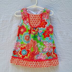 2 girls dresses, sz 4, floral, lady bugs, lined, Hartstrings, Counting Daisies